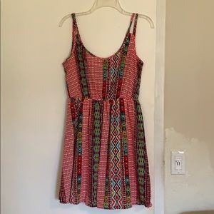 Multi-print short dress